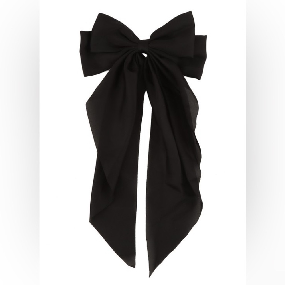 Black Bow Hair Pin - Picture 2 of 10
